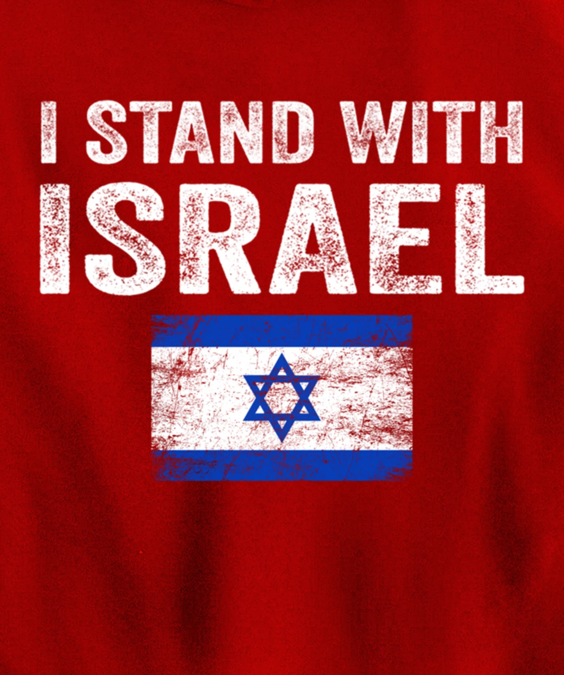 Support Israel I Stand With Israel Israeli Flag Pullover Hoodie