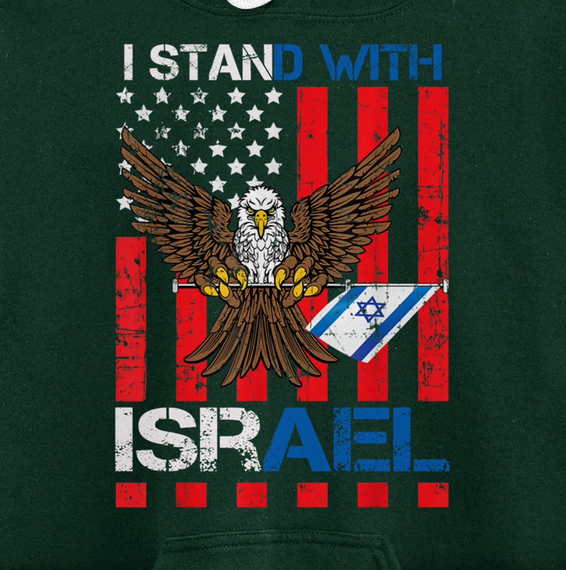 I Stand With Israel Support Israel Love Israeli Brotherhood Pullover Hoodie