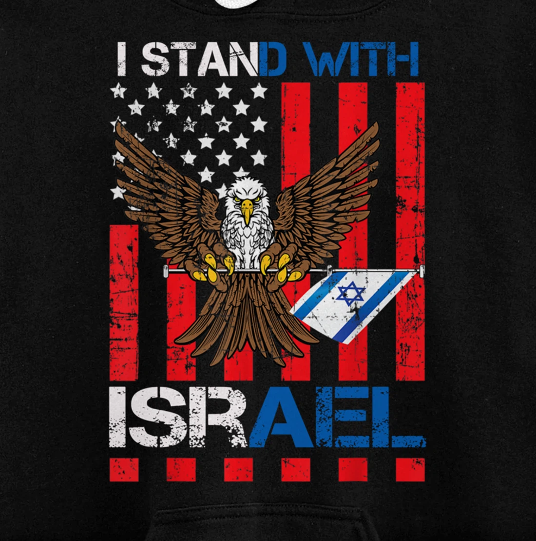 I Stand With Israel Support Israel Love Israeli Brotherhood Pullover Hoodie