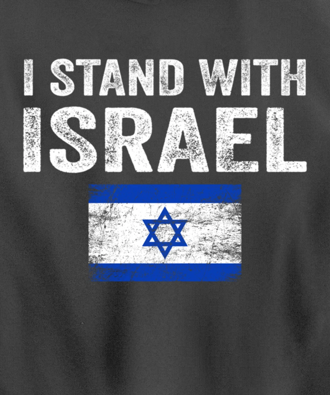 Support Israel I Stand With Israel Israeli Flag Pullover Hoodie