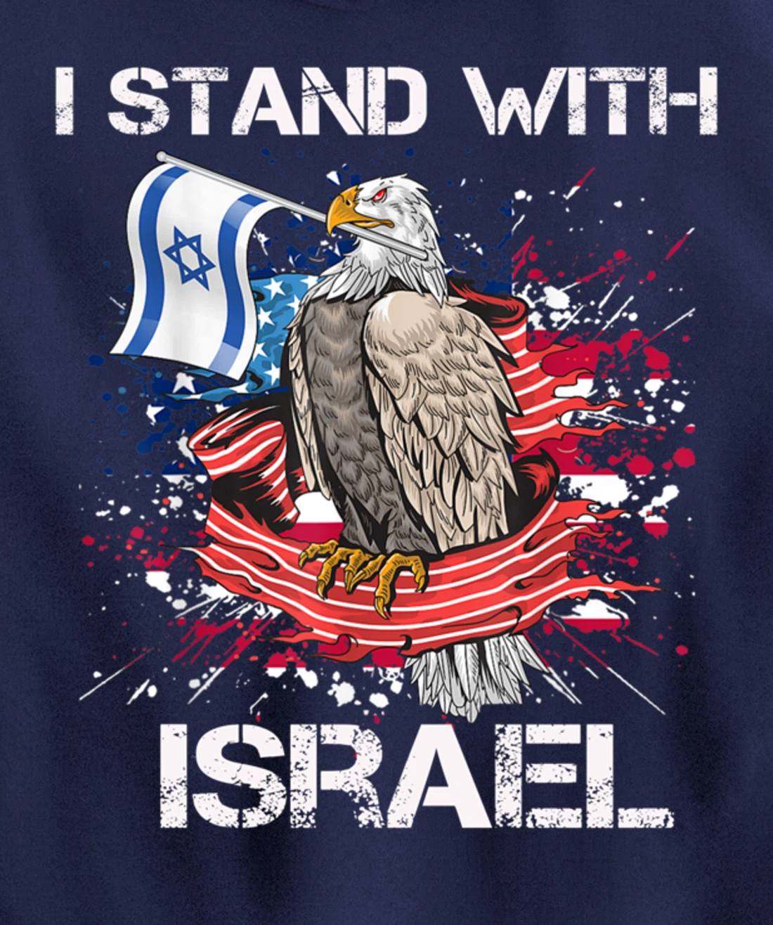 I Stand With Israel Support Israel Love Israeli Brotherhood Pullover Hoodie