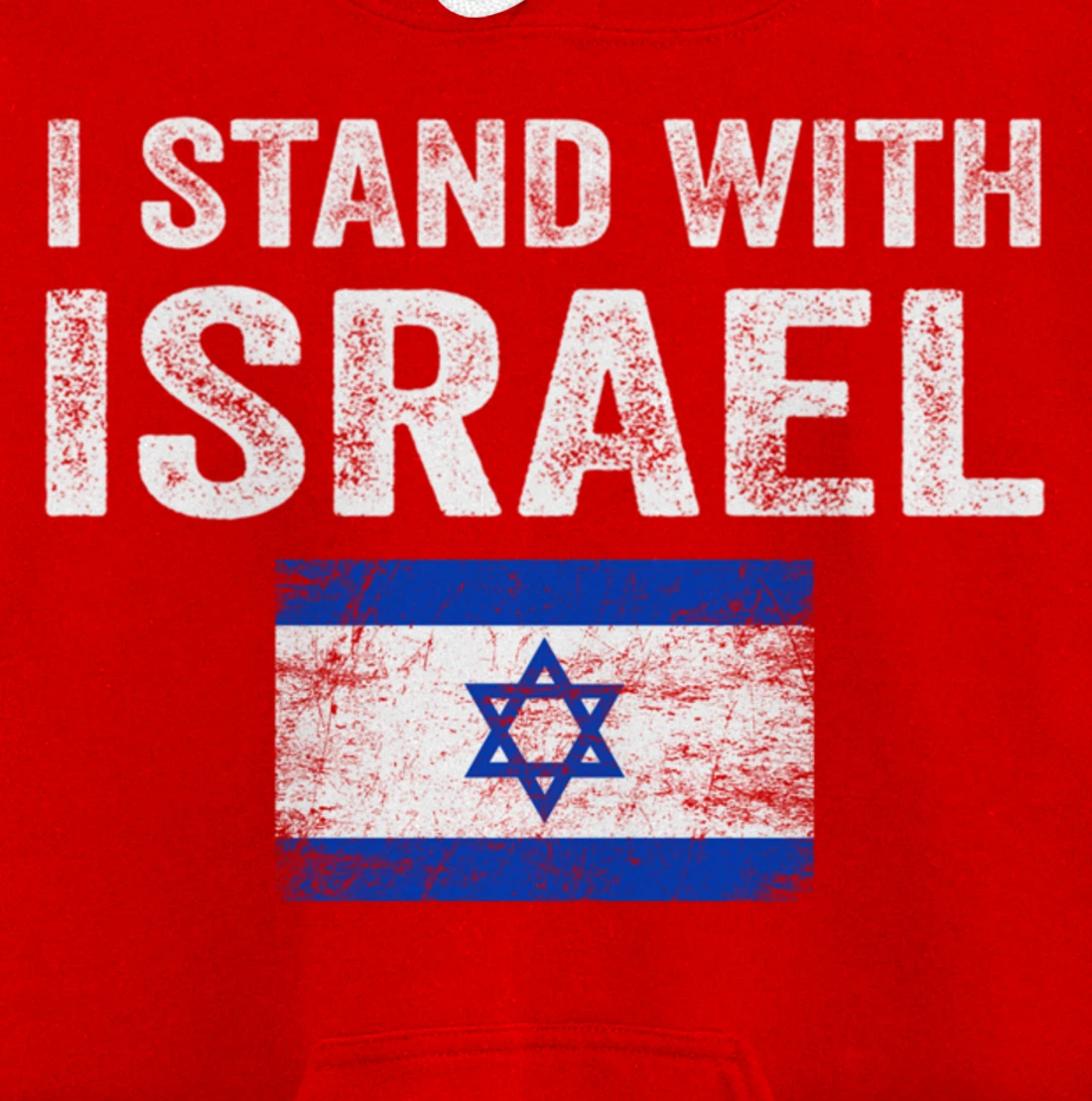 Support Israel I Stand With Israel Israeli Flag Pullover Hoodie