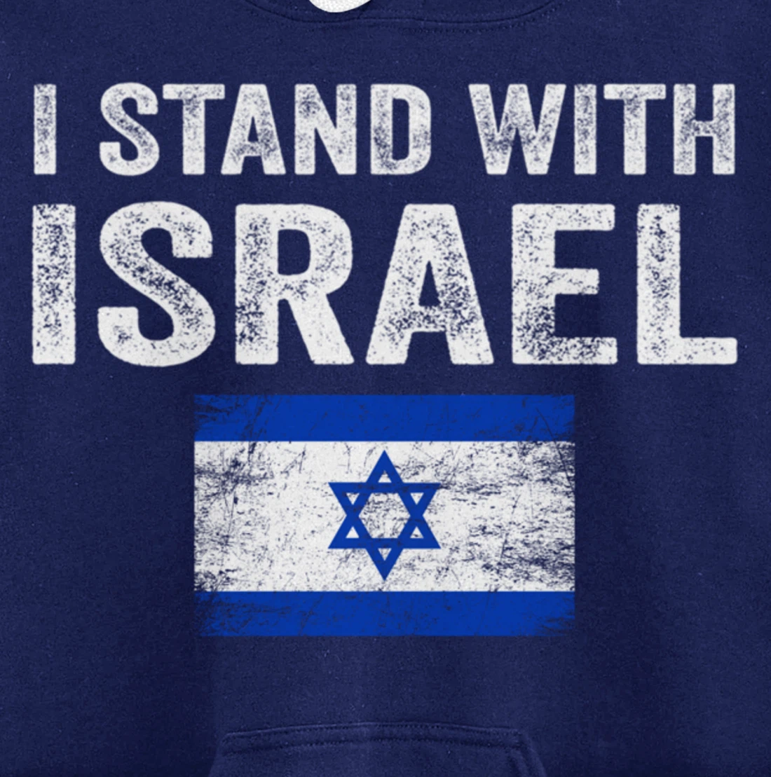 Support Israel I Stand With Israel Israeli Flag Pullover Hoodie
