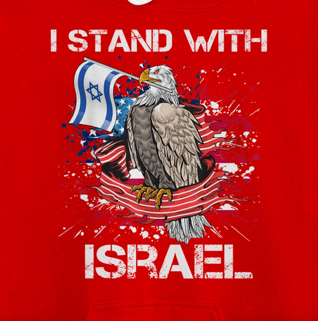 I Stand With Israel Support Israel Love Israeli Brotherhood Pullover Hoodie