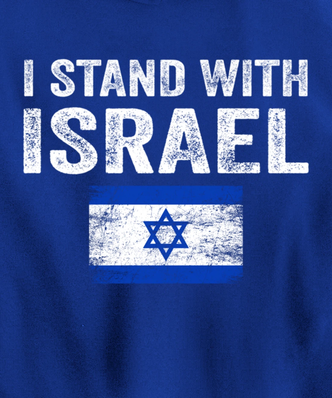 Support Israel I Stand With Israel Israeli Flag Pullover Hoodie