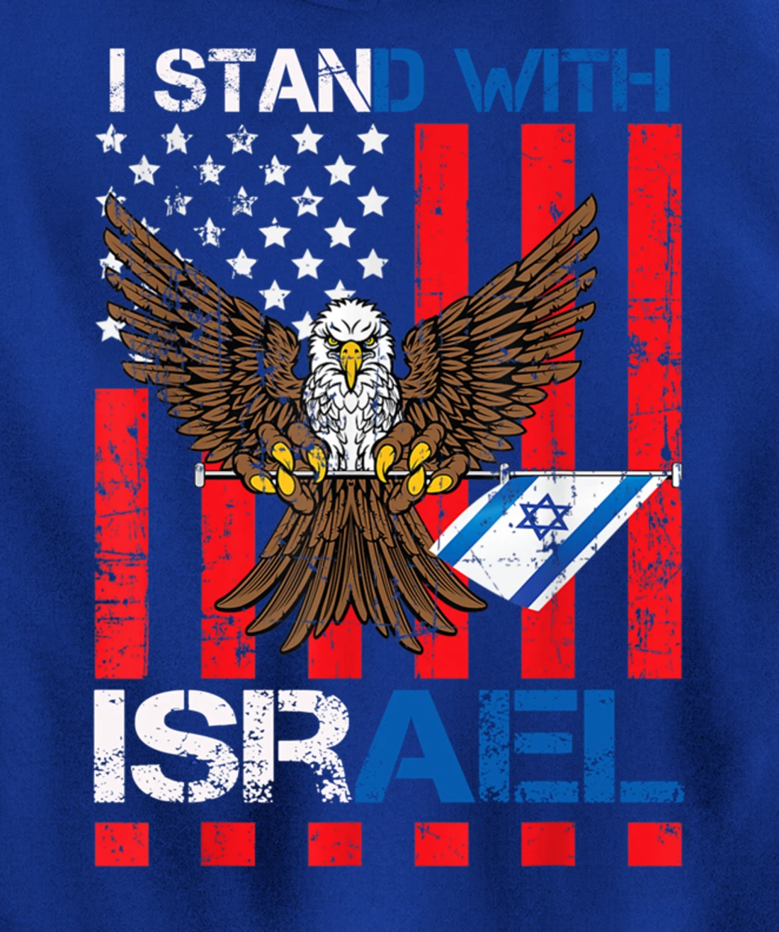 I Stand With Israel Support Israel Love Israeli Brotherhood Pullover Hoodie
