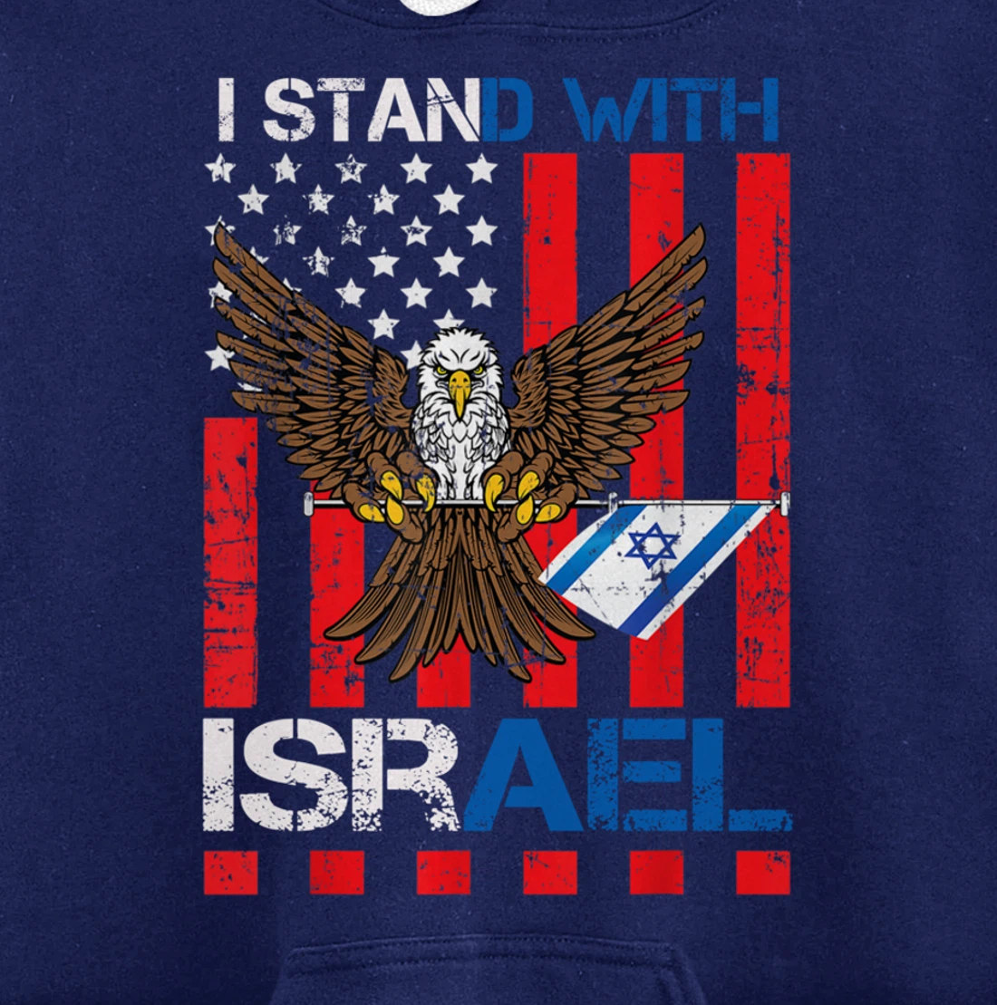 I Stand With Israel Support Israel Love Israeli Brotherhood Pullover Hoodie