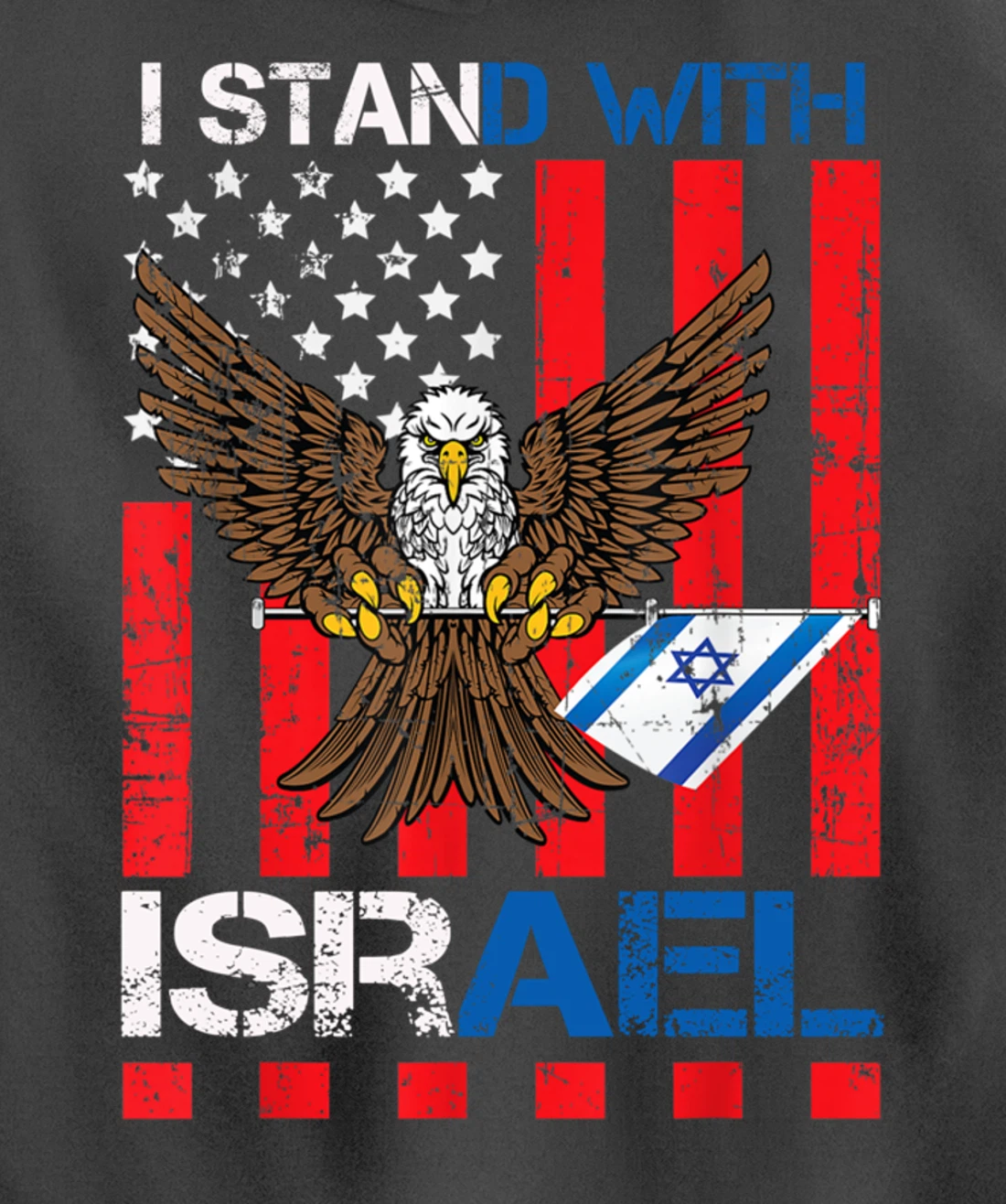 I Stand With Israel Support Israel Love Israeli Brotherhood Pullover Hoodie