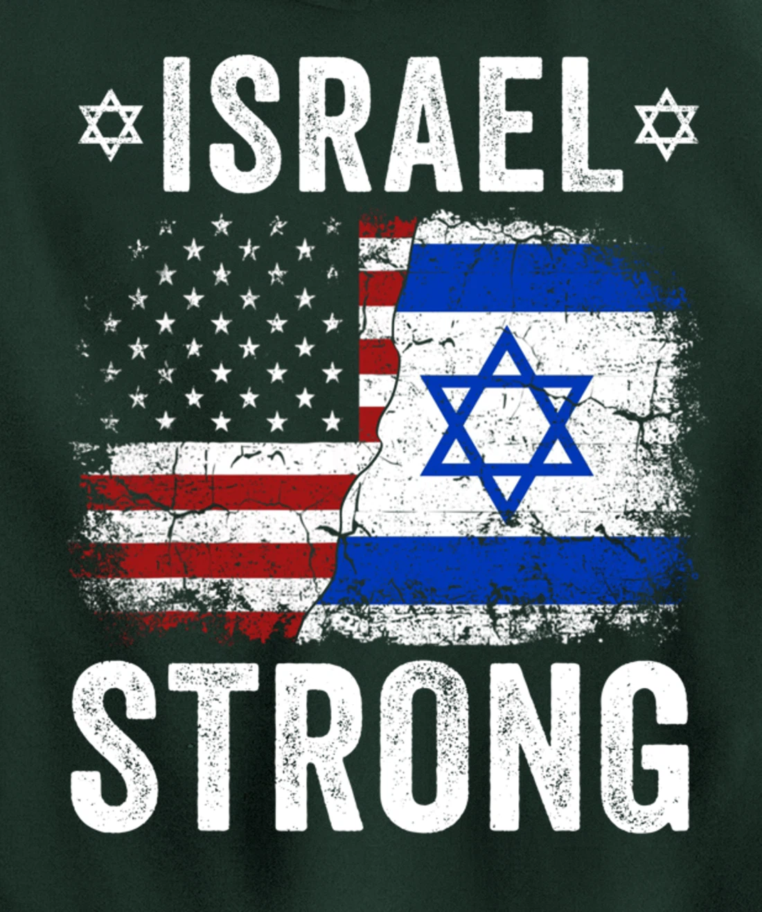 Support Israel I Stand With Israel Israel Strong Israel Flag Pullover Hoodie