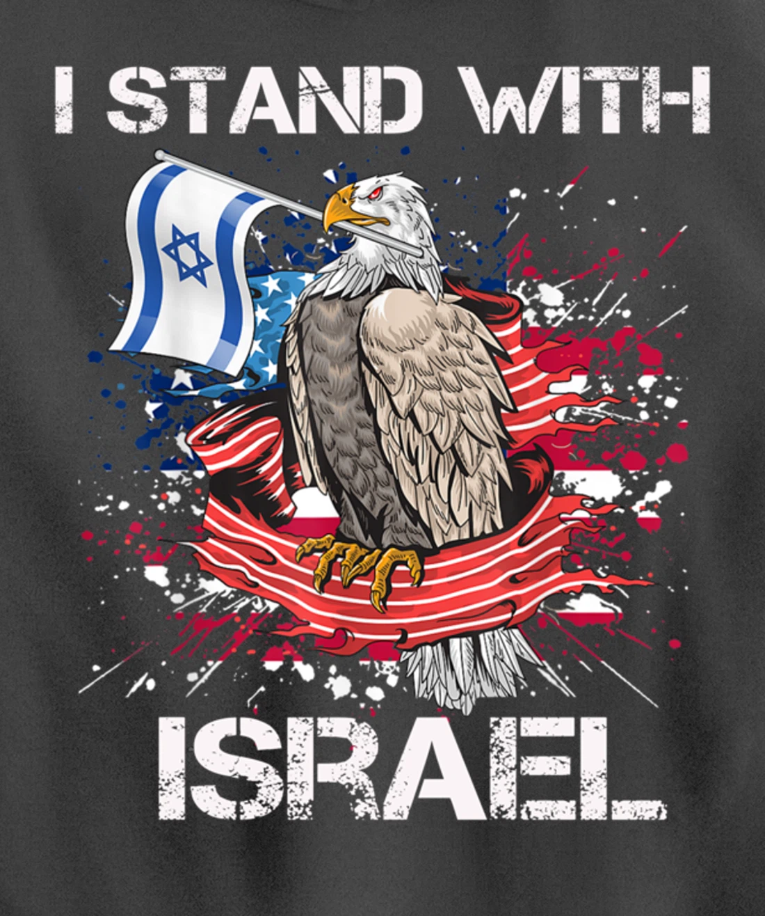I Stand With Israel Support Israel Love Israeli Brotherhood Pullover Hoodie