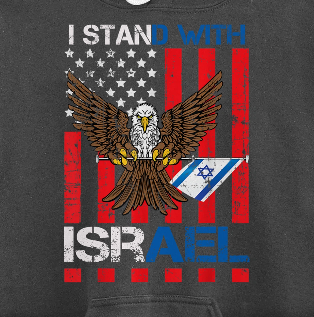 I Stand With Israel Support Israel Love Israeli Brotherhood Pullover Hoodie