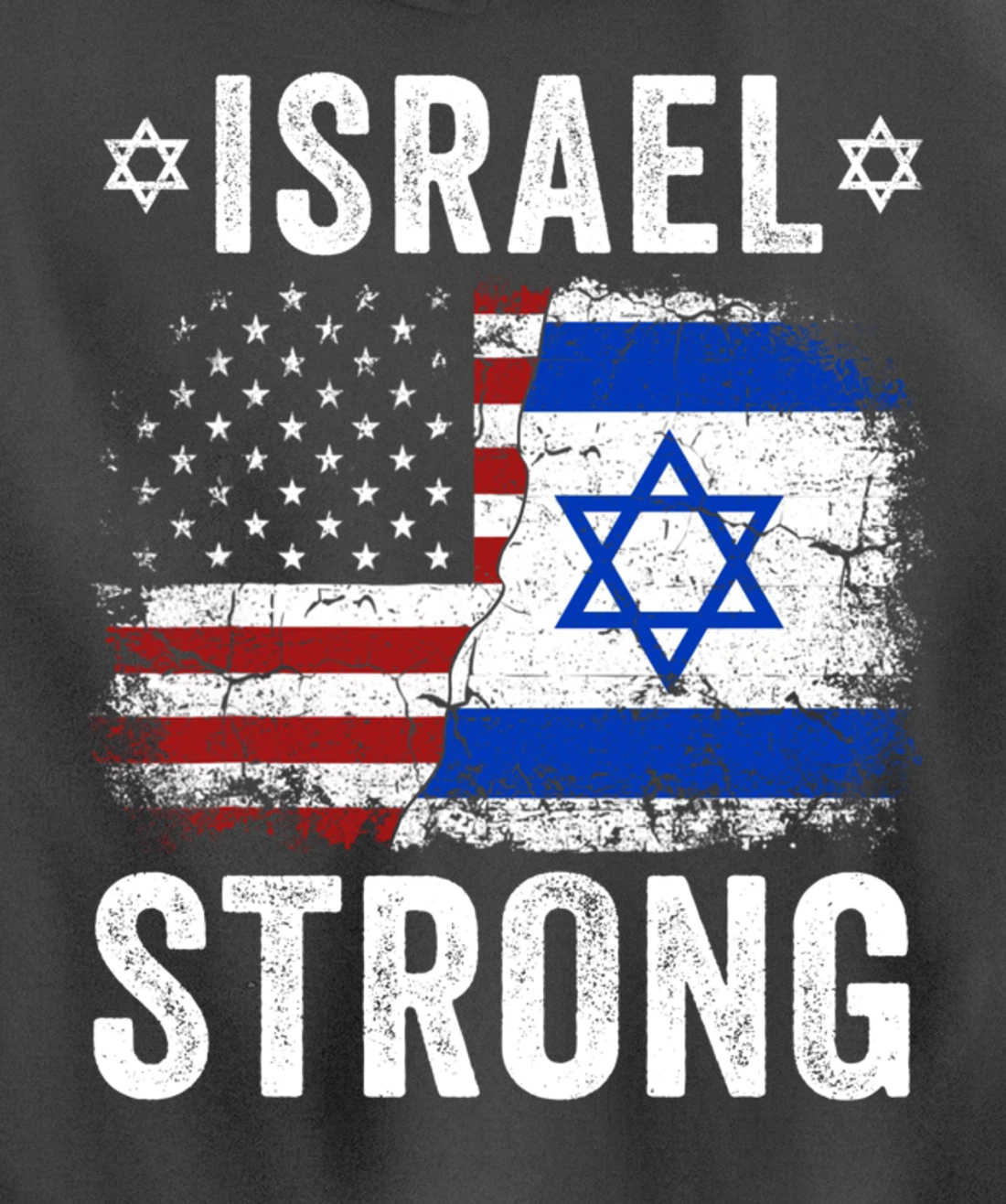 Support Israel I Stand With Israel Israel Strong Israel Flag Pullover Hoodie