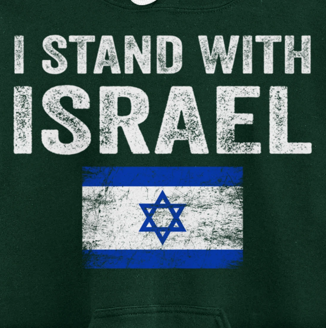 Support Israel I Stand With Israel Israeli Flag Pullover Hoodie