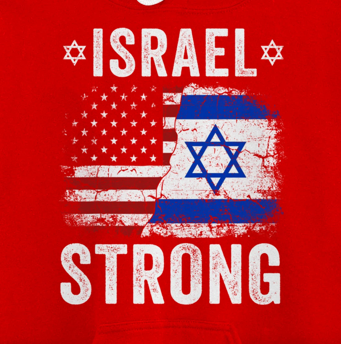 Support Israel I Stand With Israel Israel Strong Israel Flag Pullover Hoodie