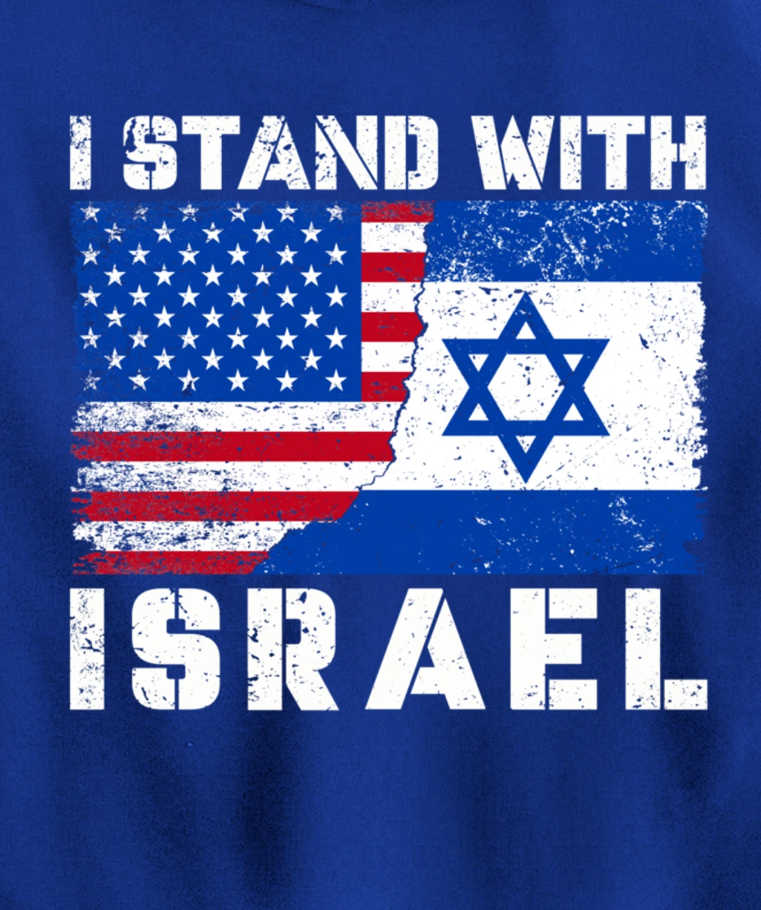 I Stand With Israel, Pray For Israel, US Israel Flag Pullover Hoodie