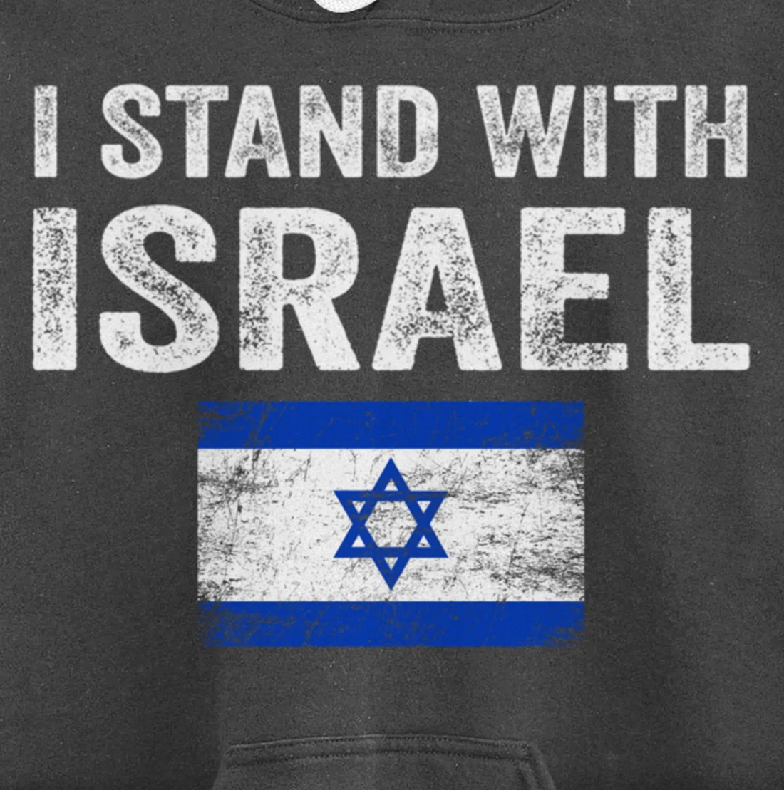 Support Israel I Stand With Israel Israeli Flag Pullover Hoodie
