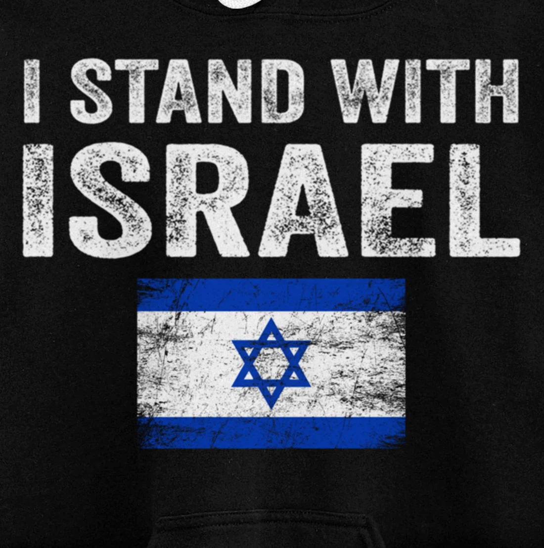 Support Israel I Stand With Israel Israeli Flag Pullover Hoodie