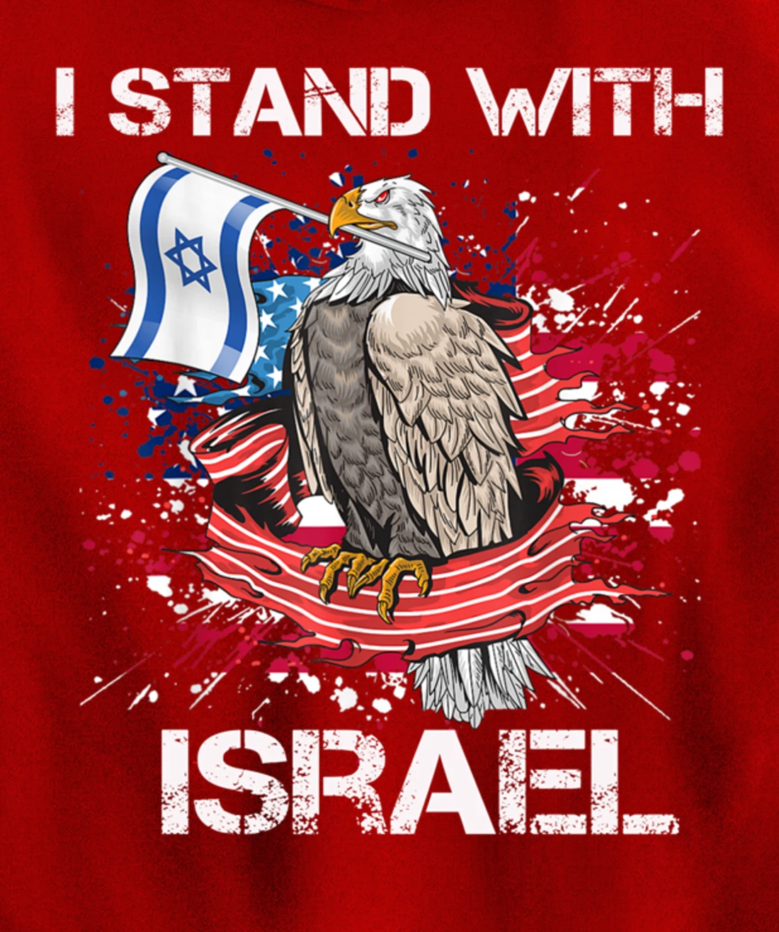 I Stand With Israel Support Israel Love Israeli Brotherhood Pullover Hoodie