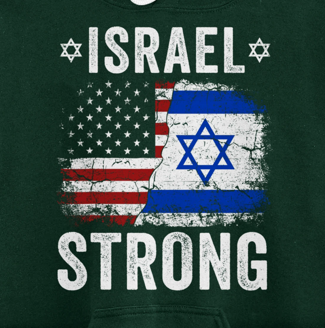 Support Israel I Stand With Israel Israel Strong Israel Flag Pullover Hoodie