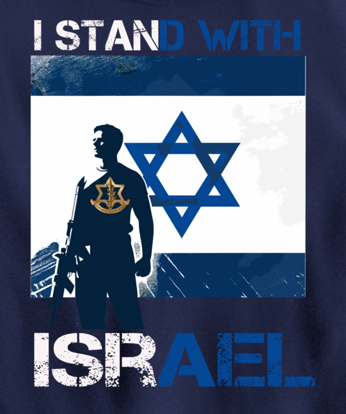 I Stand With Israel Support Israel Love Israeli IDF Pullover Hoodie