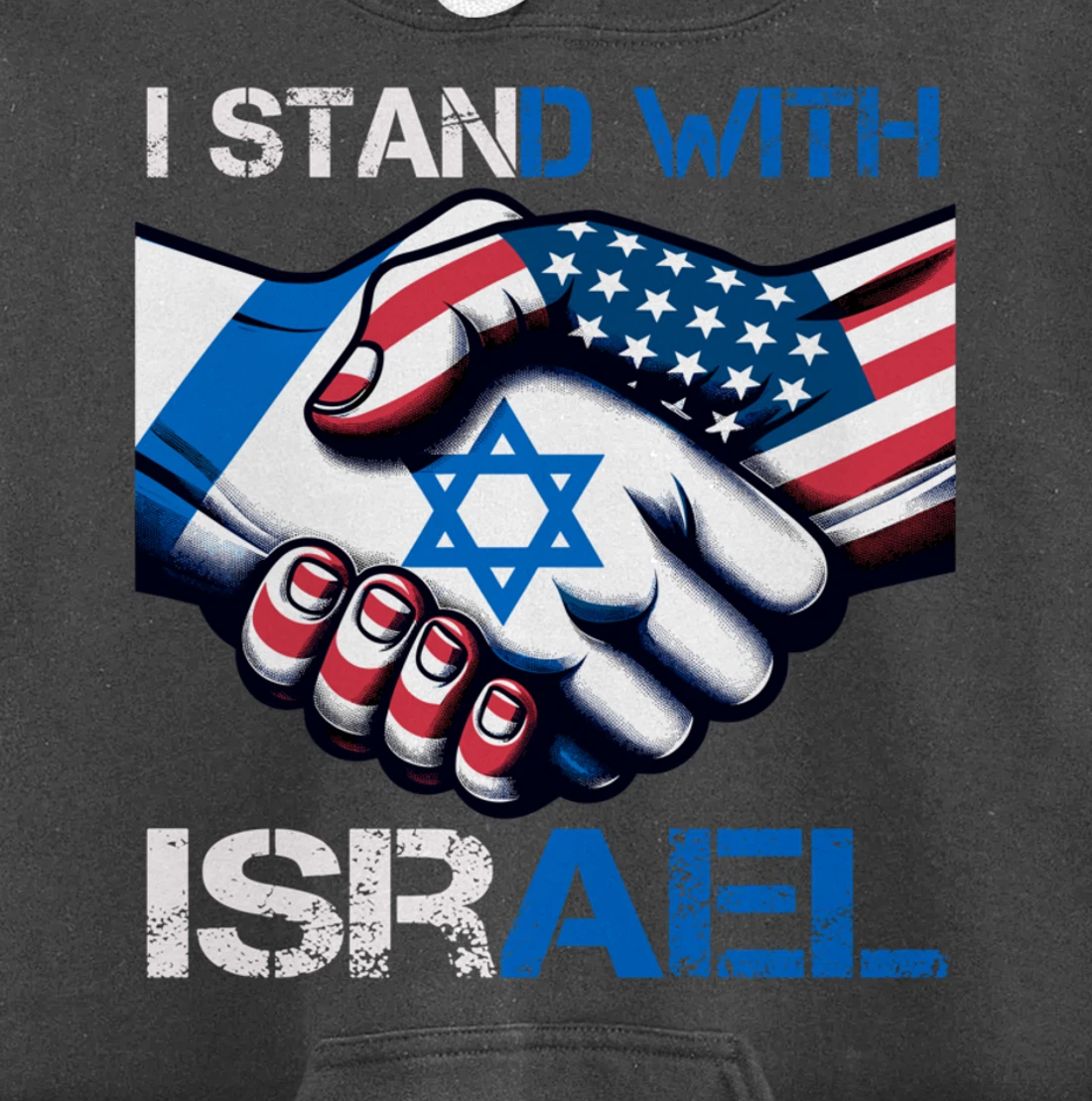 I Stand With Israel US Support Love Israeli Brotherhood Pullover Hoodie