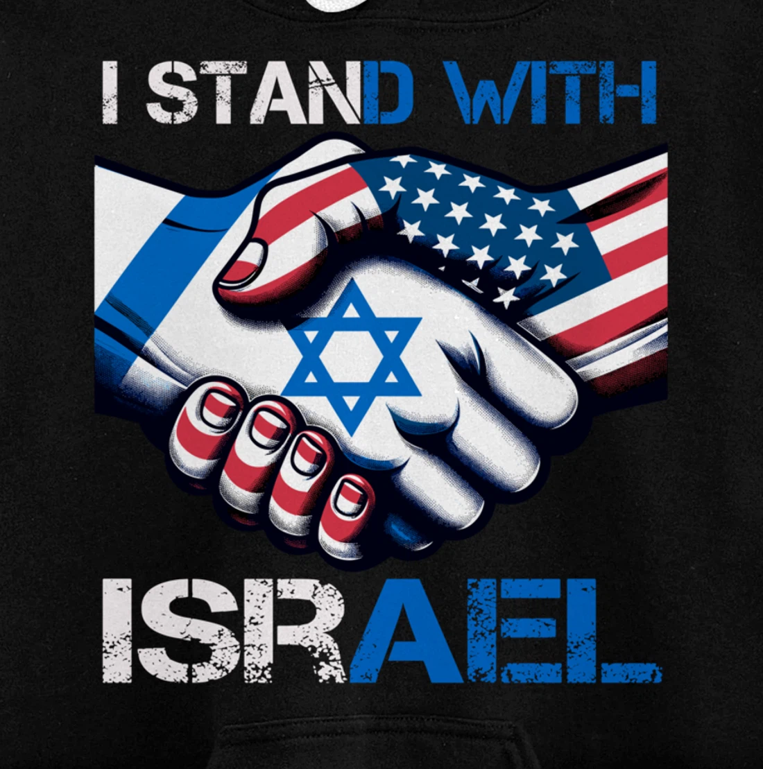 I Stand With Israel US Support Love Israeli Brotherhood Pullover Hoodie