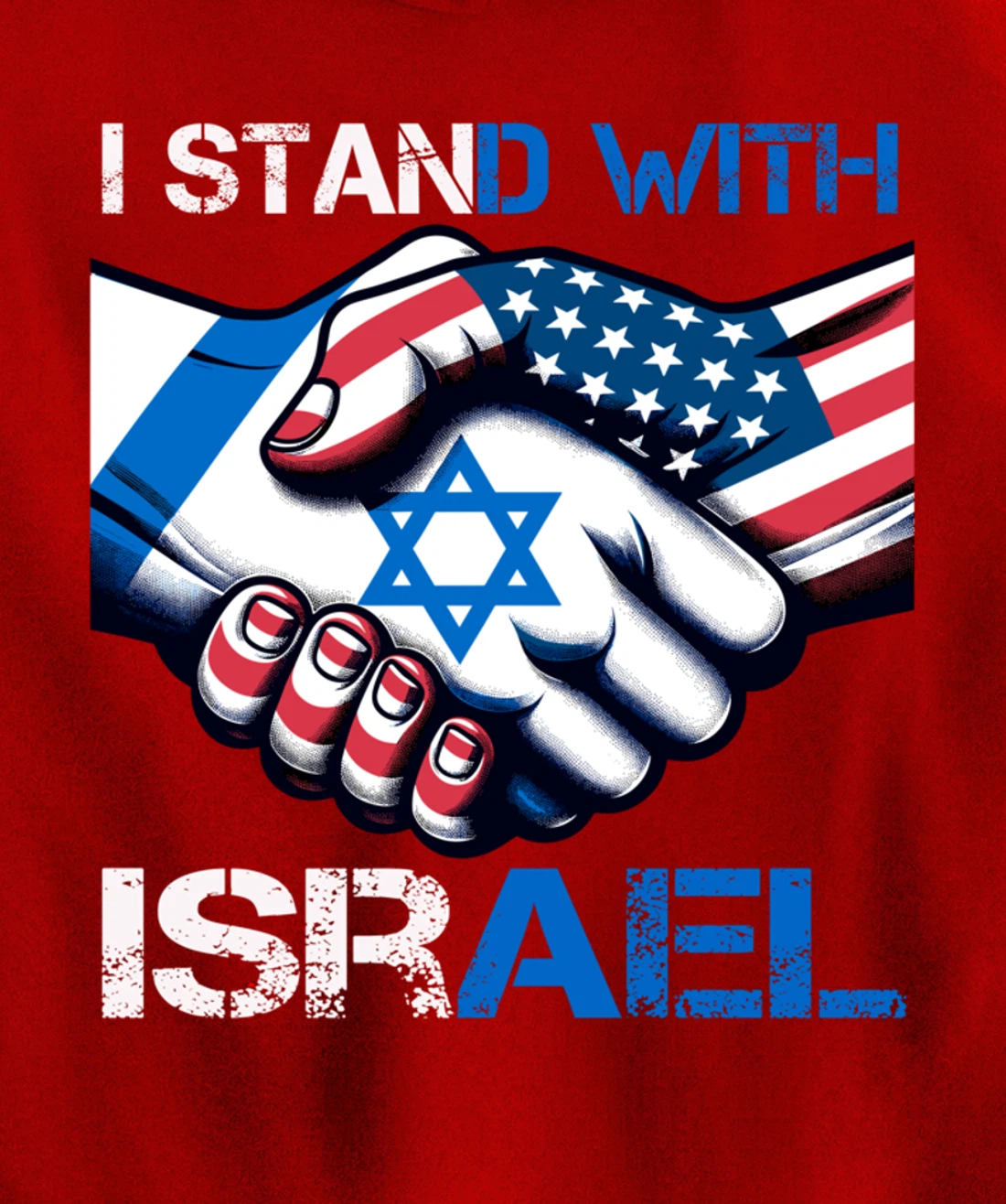 I Stand With Israel US Support Love Israeli Brotherhood Pullover Hoodie