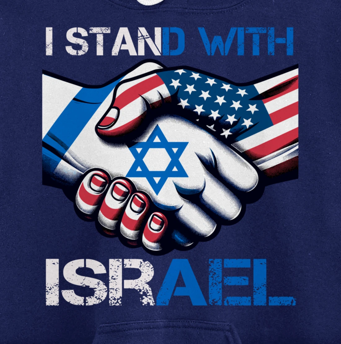 I Stand With Israel US Support Love Israeli Brotherhood Pullover Hoodie