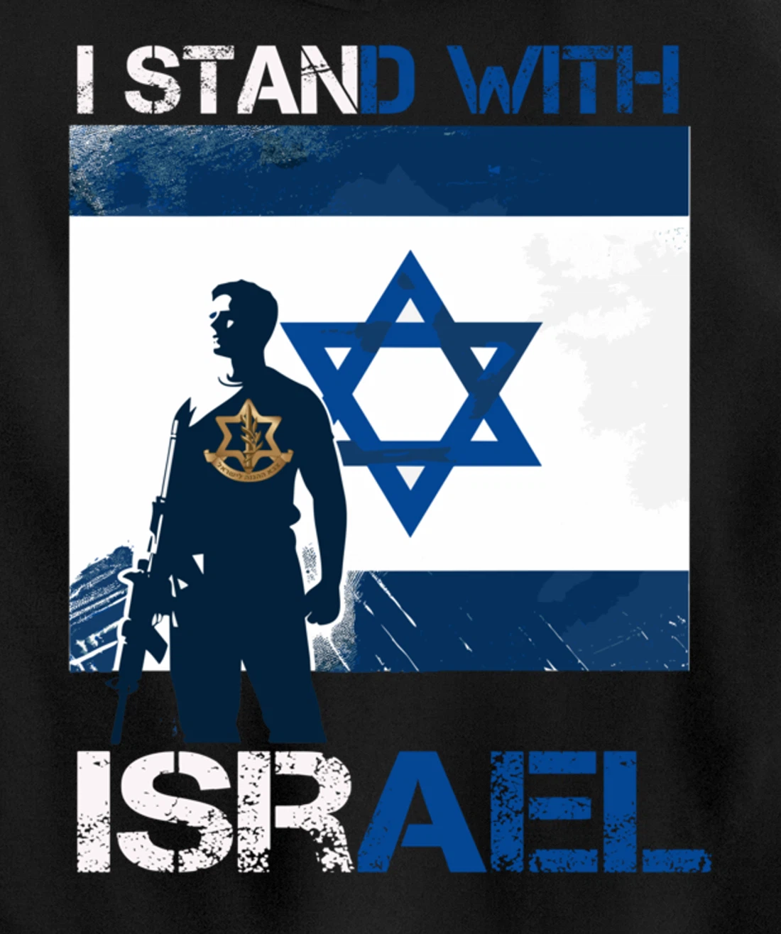 I Stand With Israel Support Israel Love Israeli IDF Pullover Hoodie