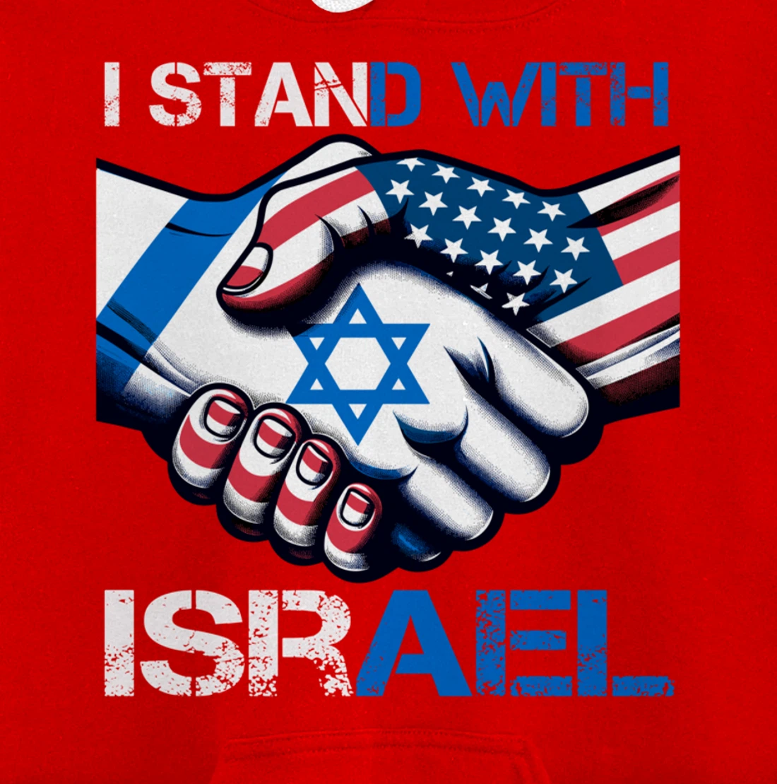 I Stand With Israel US Support Love Israeli Brotherhood Pullover Hoodie