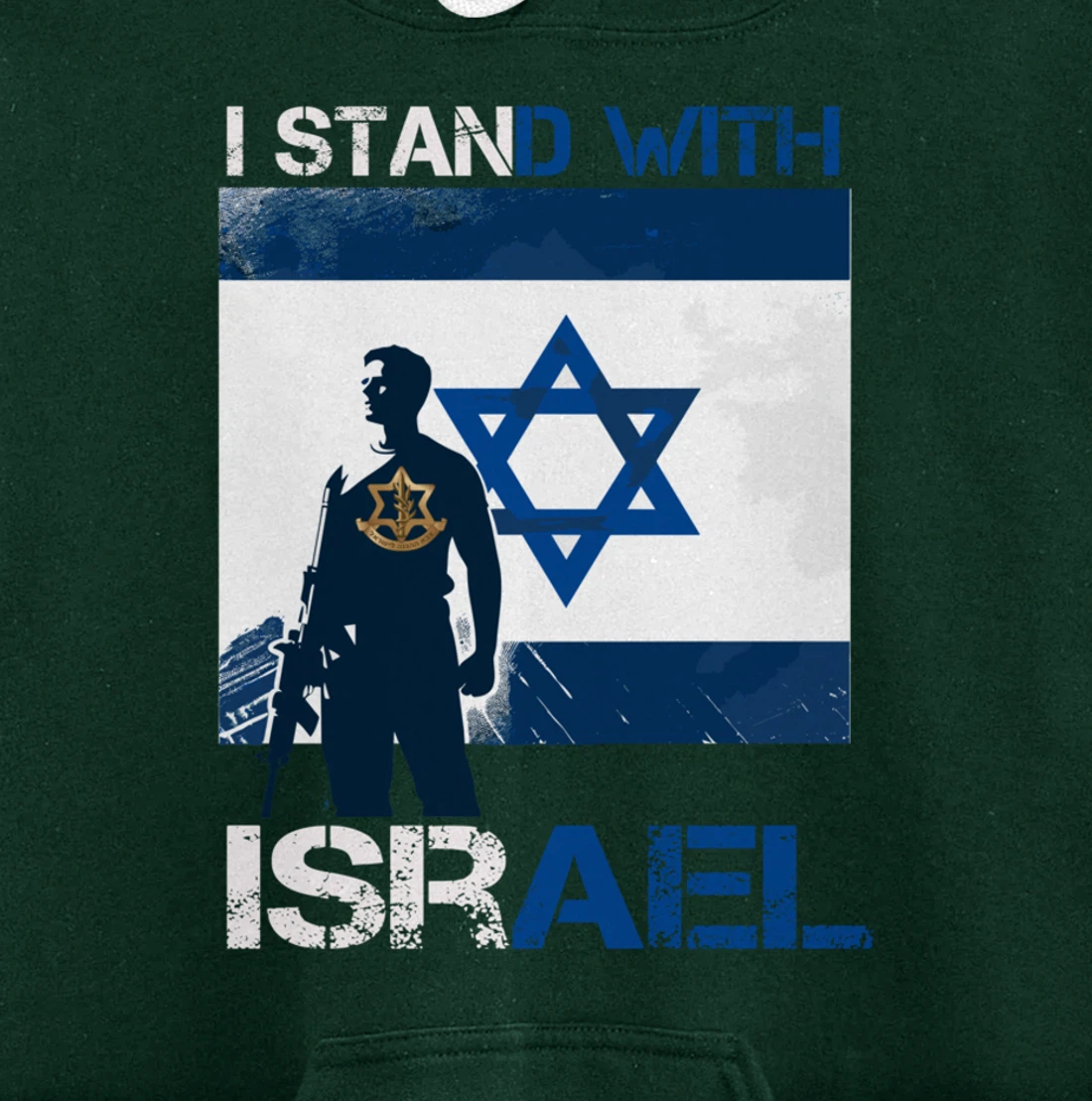 I Stand With Israel Support Israel Love Israeli IDF Pullover Hoodie