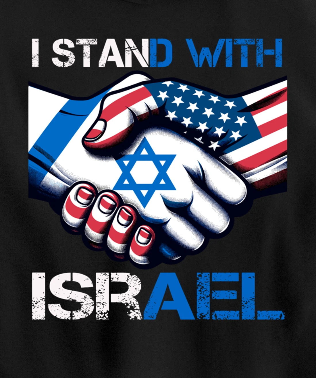 I Stand With Israel US Support Love Israeli Brotherhood Pullover Hoodie