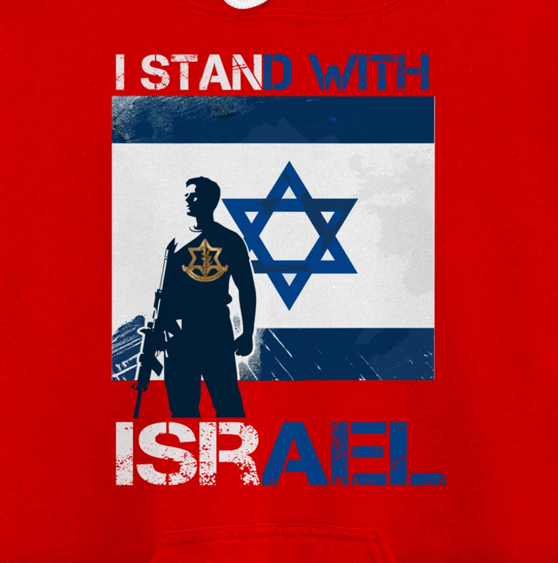 I Stand With Israel Support Israel Love Israeli IDF Pullover Hoodie