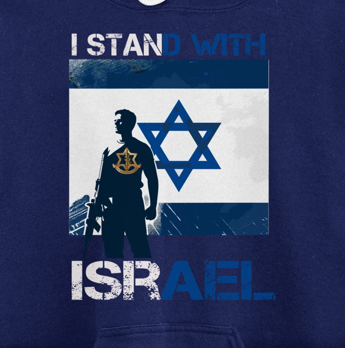 I Stand With Israel Support Israel Love Israeli IDF Pullover Hoodie