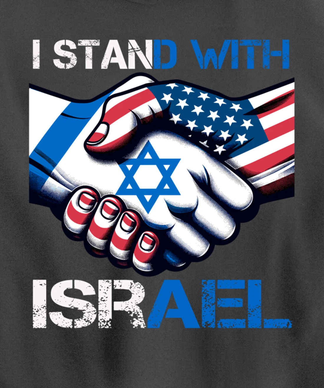 I Stand With Israel US Support Love Israeli Brotherhood Pullover Hoodie
