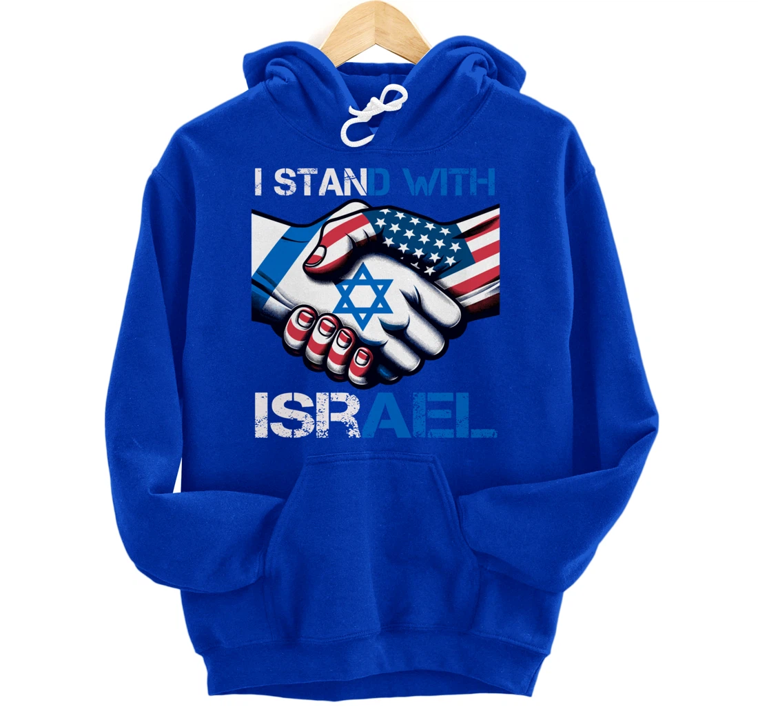 I Stand With Israel US Support Love Israeli Brotherhood Pullover Hoodie