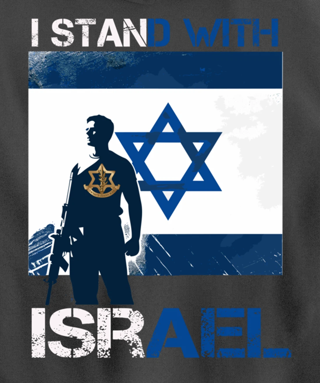 I Stand With Israel Support Israel Love Israeli IDF Pullover Hoodie