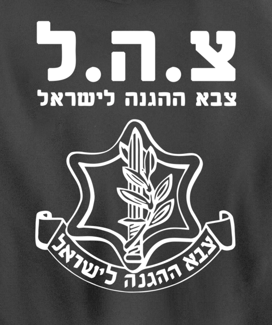 Jewish IDF Zahal Tzahal Tees Israel Defense Forces Pullover Hoodie