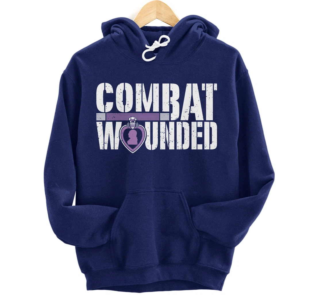 Purple Heart Military Veteran Shirt | Combat Wounded Soldier Pullover Hoodie