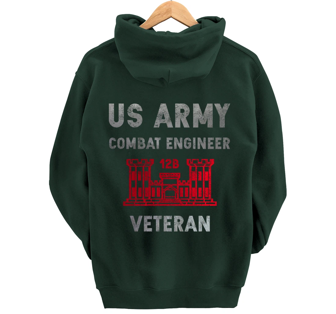 US Army Combat Engineer Combat Engineer Veteran Gift Pullover Hoodie