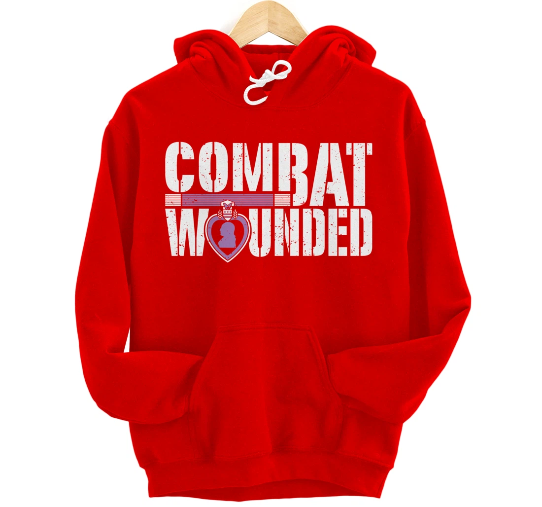 Purple Heart Military Veteran Shirt | Combat Wounded Soldier Pullover Hoodie