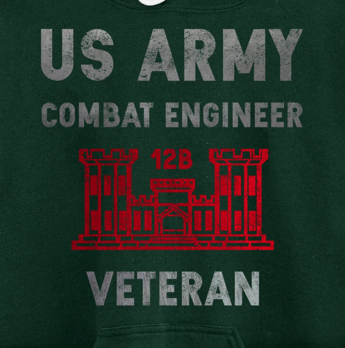 US Army Combat Engineer Combat Engineer Veteran Gift Pullover Hoodie