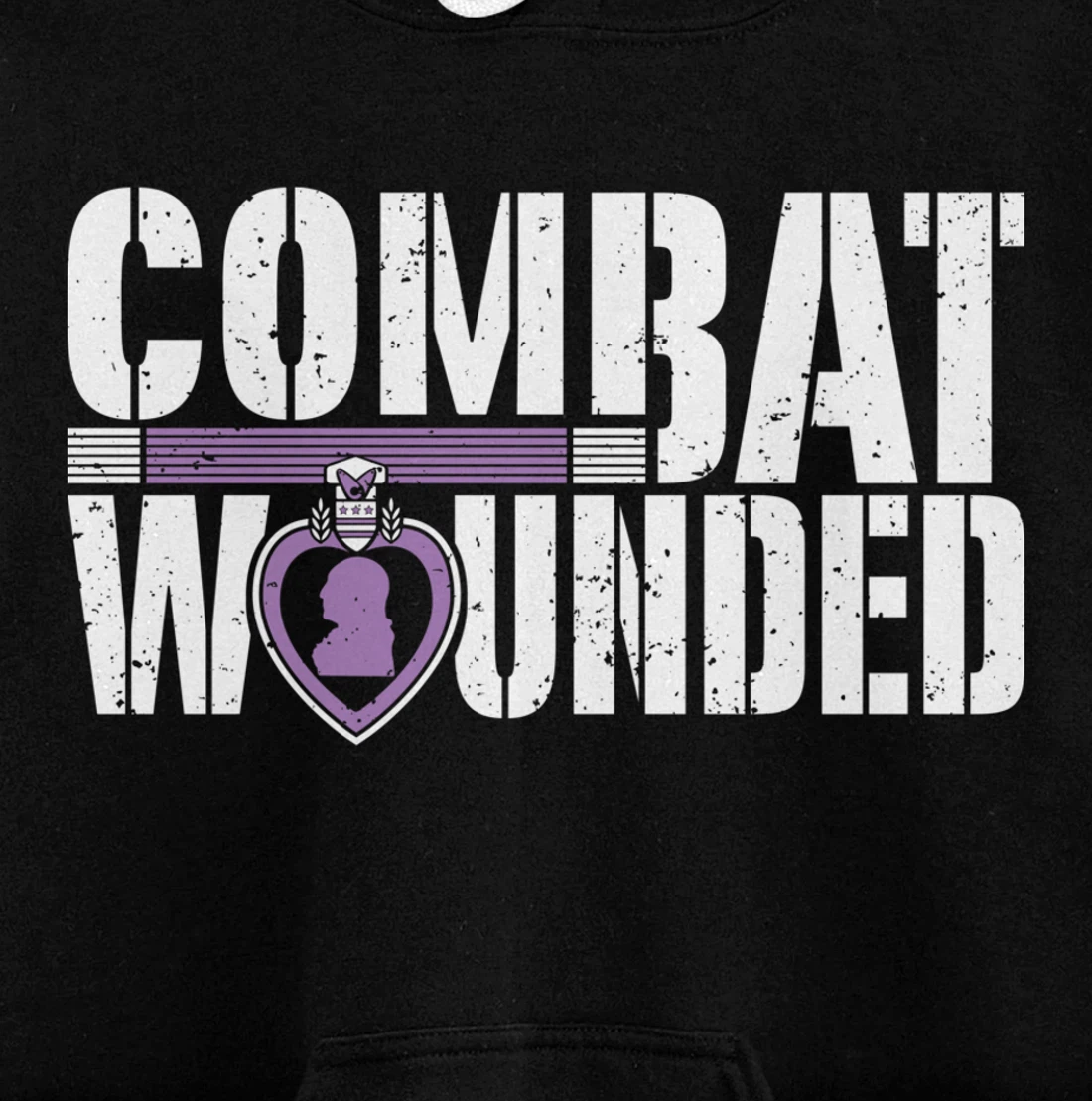 Purple Heart Military Veteran Shirt | Combat Wounded Soldier Pullover Hoodie