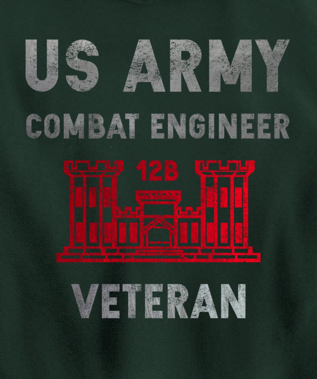 US Army Combat Engineer Combat Engineer Veteran Gift Pullover Hoodie