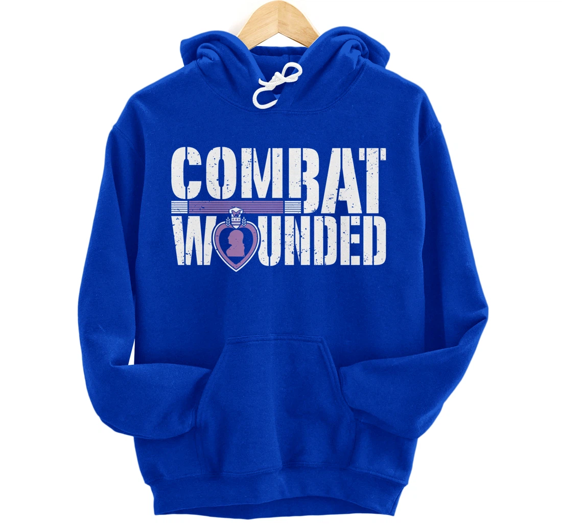Purple Heart Military Veteran Shirt | Combat Wounded Soldier Pullover Hoodie