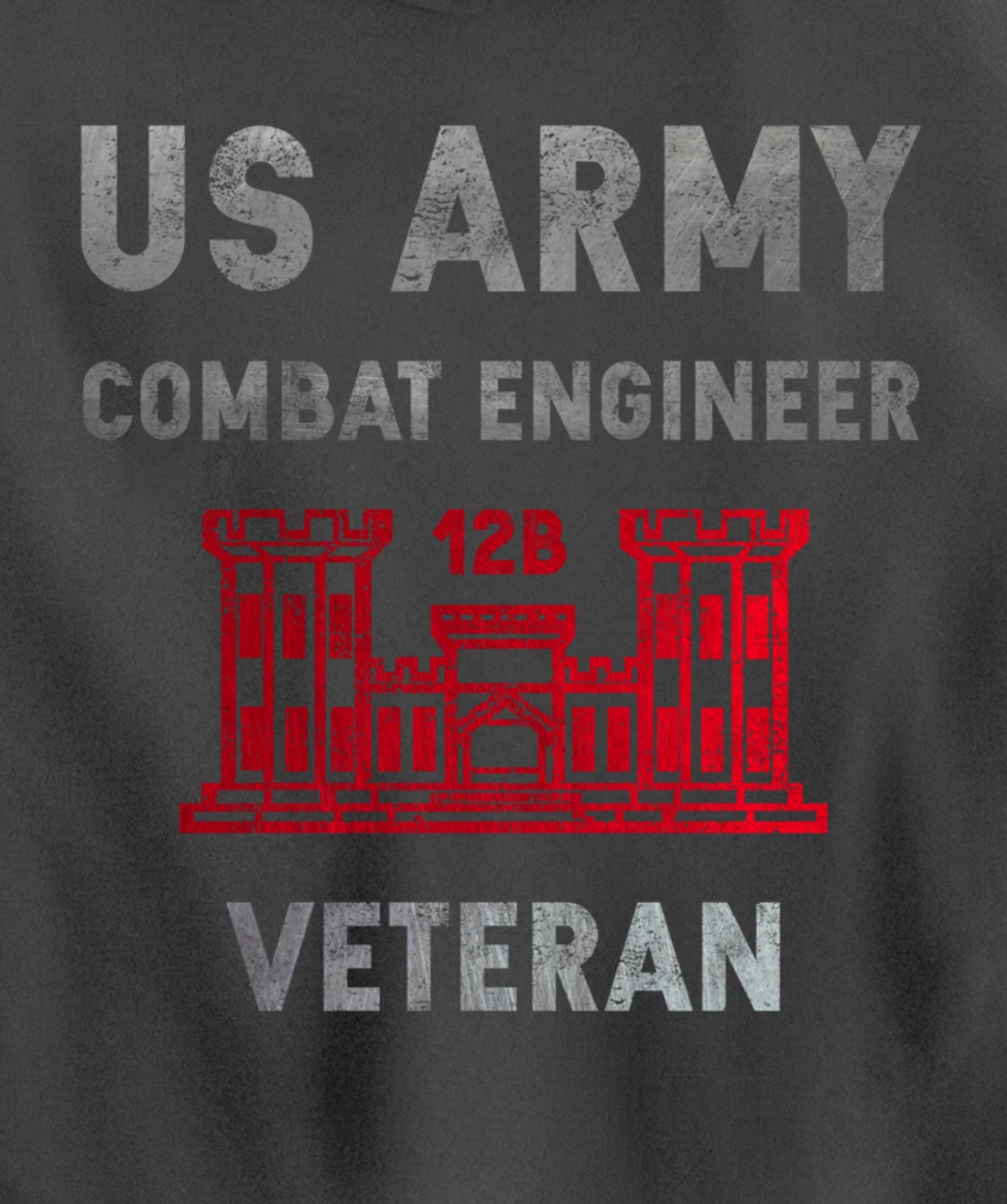 US Army Combat Engineer Combat Engineer Veteran Gift Pullover Hoodie