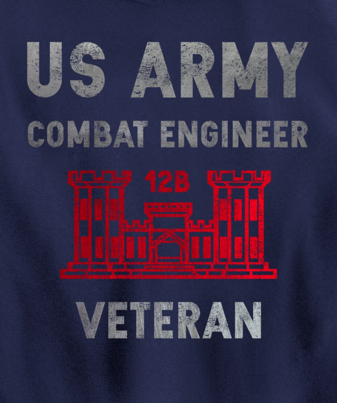 US Army Combat Engineer Combat Engineer Veteran Gift Pullover Hoodie