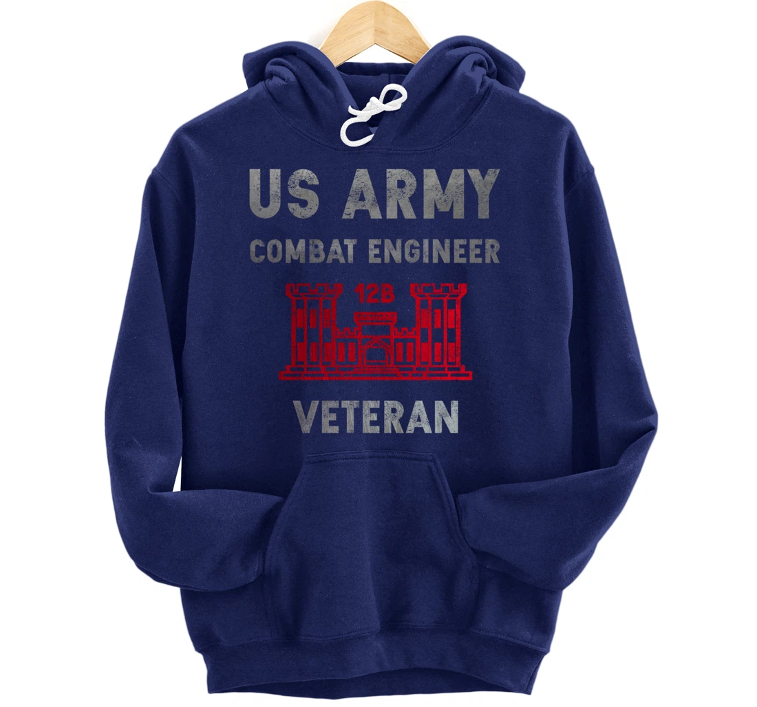 US Army Combat Engineer Combat Engineer Veteran Gift Pullover Hoodie
