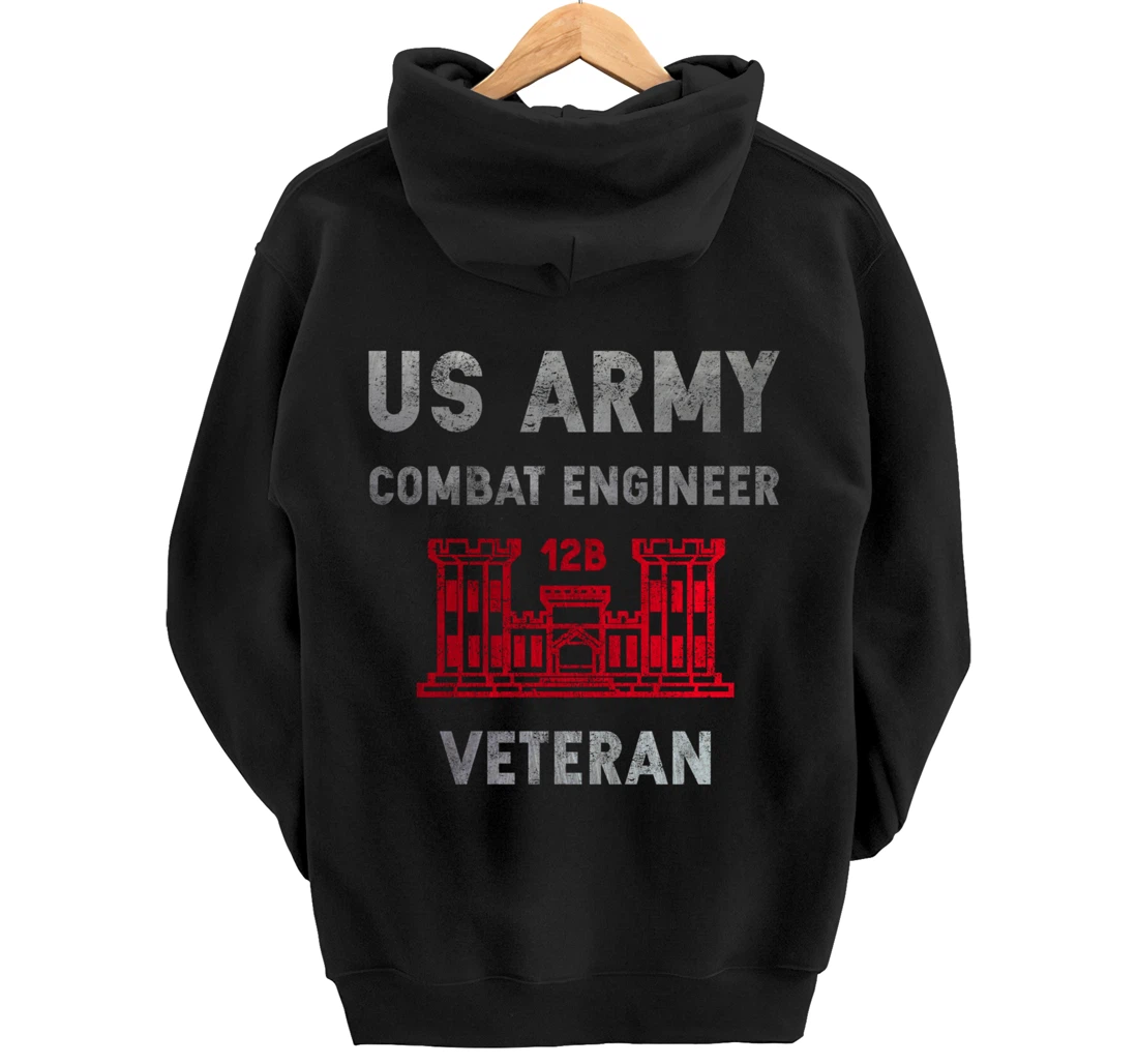 US Army Combat Engineer Combat Engineer Veteran Gift Pullover Hoodie
