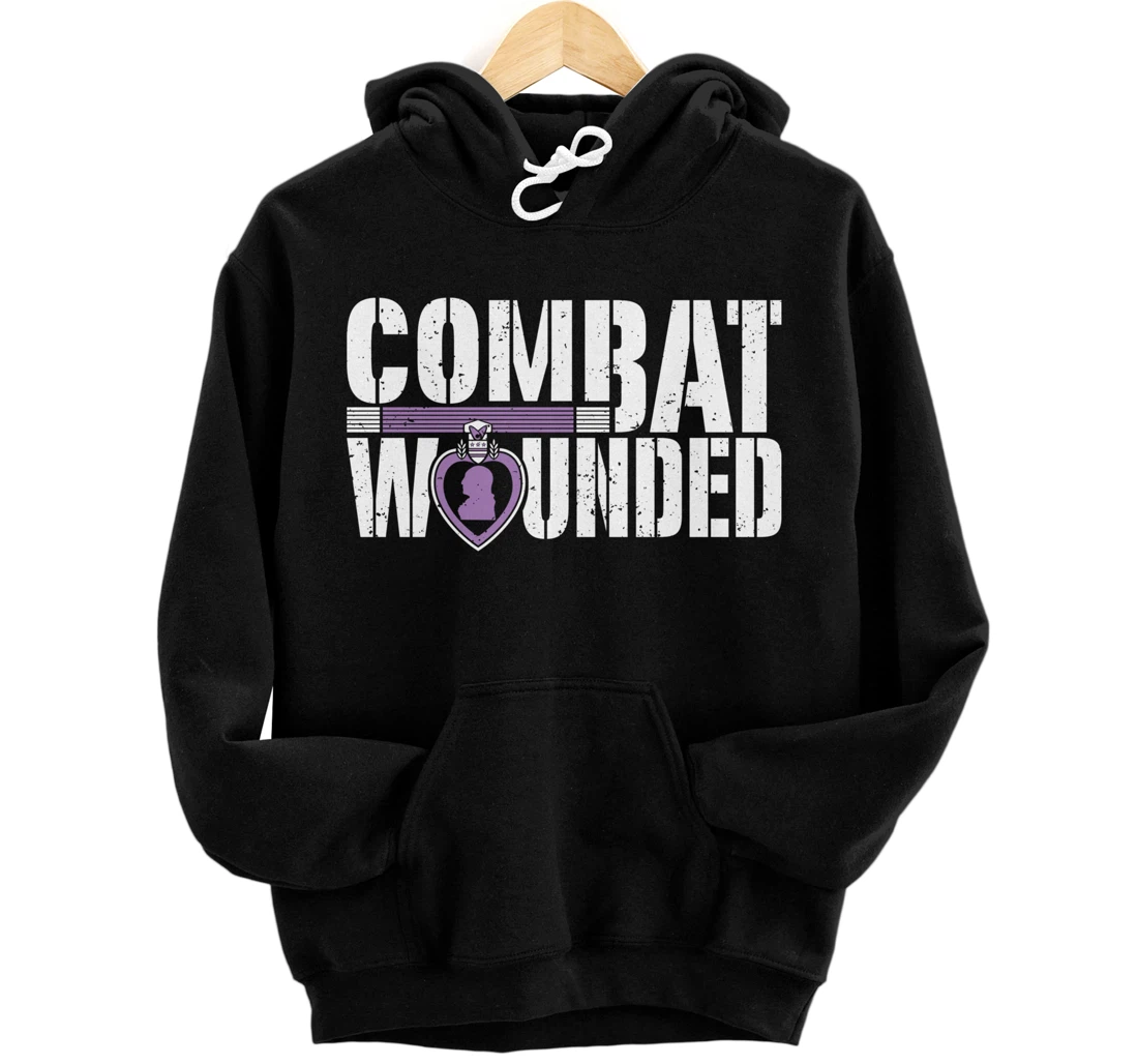Purple Heart Military Veteran Shirt | Combat Wounded Soldier Pullover Hoodie
